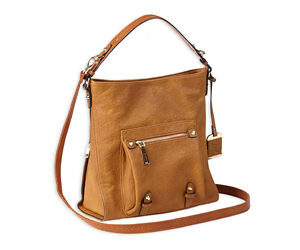 Bulldog Cases Hobo Anna Purse Holster - Cognac Brown Color, for Most Small