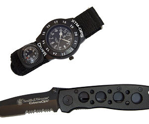 CBG S&W EXTREME OPS KNIFE/WATCH BLK