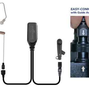 HAWK LAPEL MICROPHONE WITH COILED TUBE EARPIECE