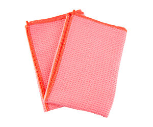 Kleen-Bore Waffle Weave Micro Fiber - 2 Pack MCR, Red