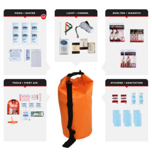 2 Person Necessity Survival Kit, Drybag