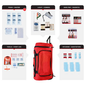 2 Person Necessity Survival Kit, Rolling Bag