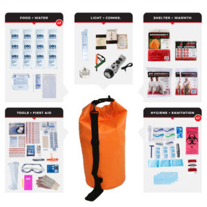 2 Person Comfort Survival Kit, Dry Bag