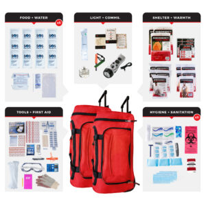 5 Person Comfort Survival Kit, Rolling Bag