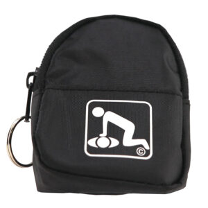 CPR Black Beltloop Keychain Backpack with Faceshield, Gloves, and Cleansing Wipes