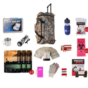 Food Storage Survival Kit, Rolling Bag, Camo
