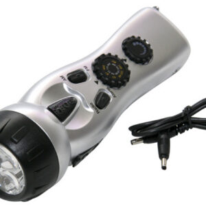 Dynamo Flashlight with Am/Fm Radio, Siren, and Cell Phone Charger