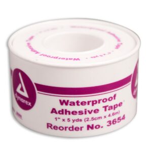 1"x5 yd. Waterproof tape, plastic spool, 1 ea.