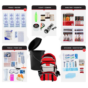 4 Person Comfort Survival Kit, Bucket and Lid