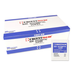 BZK Antiseptic Towelettes, 100 Per Box, Urgent First Aid, URG-602
