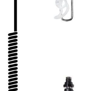 Fox Listen-Only Earpiece Clear Coiled-Tube 3.5mm for Motorola HMN4101/HMN4103