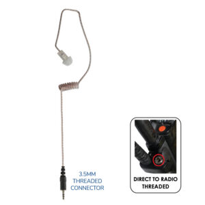 Whisper Covert Listen-Only Earpiece 3.5mm Threaded for 3.5mm Threaded Speaker-Mic Connector