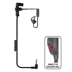 Black Diamond Fox Listen-Only Earpiece Coiled-Tube 3.5mm for 3.5mm Speaker-Mic Connector