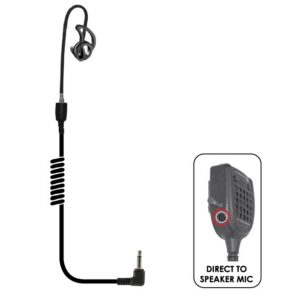 Black Diamond Fox Listen-Only Earpiece Short-Tube 3.5mm for 3.5mm Speaker-Mic Connector