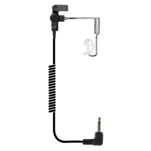 Fox Listen-Only Earpiece Clear Coiled-Tube 3.5mm for 3.5mm Connector