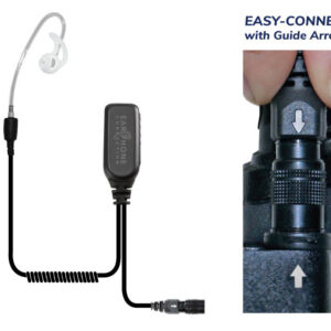 Coyote Short-Tube Lapel Microphone Clear Replacement Coiled-Tube Easy-Connect