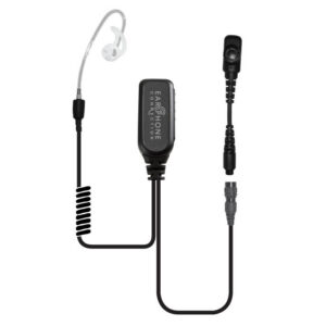 Coyote Short-Tube Lapel Microphone Clear Quick-Release for Hytera PD782/PD780/PD580