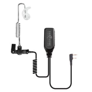 Hawk Lapel Microphone Clear Coiled-Tube for Kenwood NX220/NX240V/NX320