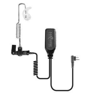 Hawk Lapel Microphone Clear Coiled-Tube for Motorola R2