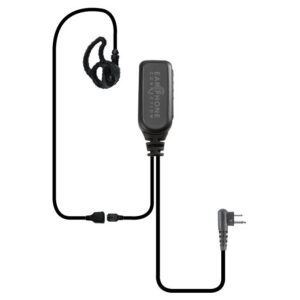 Hawk M1 Tubeless Lapel Microphone Black 2-Pin for Motorola R2