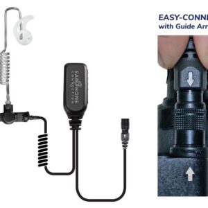 Hawk Lapel Microphone Clear Replacement Coiled-Tube Easy-Connect