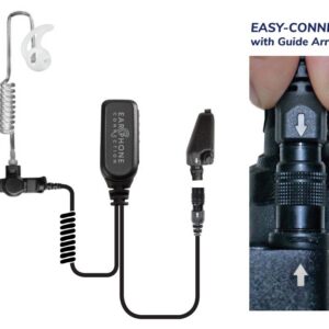 Hawk Lapel Microphone Clear Coiled-Tube for Icom F3/F3S/F4