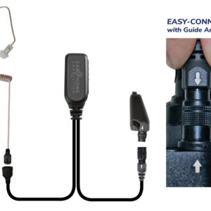 Whisper Hawk Covert Lapel Microphone Black Easy-Connect for Tait