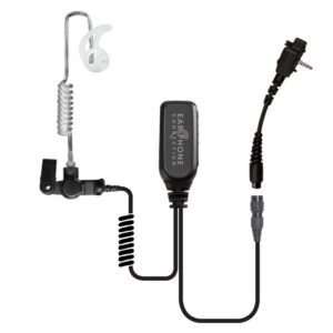 Hawk Lapel Microphone Clear Coiled-Tube Quick-Release for Vertex VX-150/VX-160/VX-180