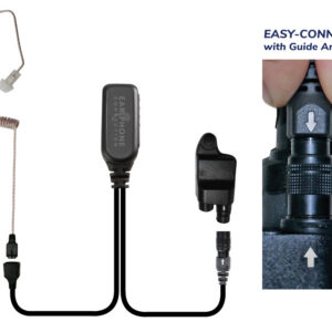 Whisper Hawk Covert Lapel Microphone Clear Easy-Connect for Harris 700P/P7100/P7130