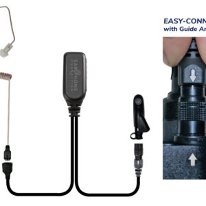 Whisper Hawk Covert Lapel Microphone Clear Easy-Connect for Motorola HT750/HT1250/HT1250LS