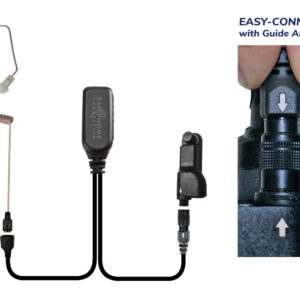 Whisper Hawk Covert Lapel Microphone Clear Easy-Connect for Motorola APX NEXT/APX1000/APX2000