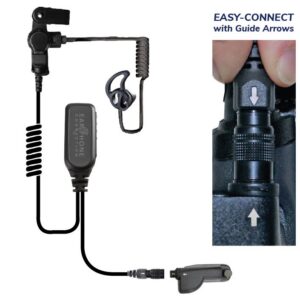 Black Diamond Hawk Lapel Microphone Coiled-Tube Easy-Connect for Motorola APX NEXT/APX1000/APX2000