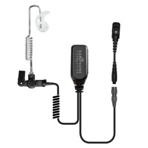 Hawk Lapel Microphone Clear Coiled-Tube Quick-Release for Hytera PD782/PD780/PD580