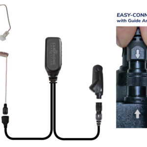 Whisper Hawk Covert Lapel Microphone Clear Easy-Connect for Harris XG-100/XL-150/XL-185