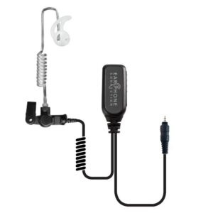 Hawk Lapel Microphone Clear Coiled-Tube for Motorola TLK100 Series/SL300/SL500
