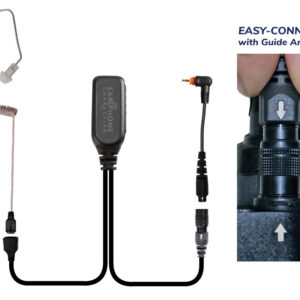 Whisper Hawk Covert Lapel Microphone Clear Easy-Connect for Motorola TLK100 Series/SL300/SL500