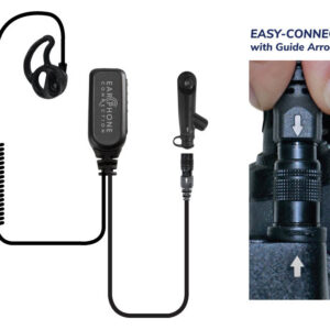 Hawk M1 Tubeless Lapel Microphone Black Easy-Connect for Motorola ION