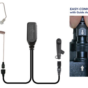 Whisper Hawk Covert Lapel Microphone Clear Easy-Connect for Motorola ION
