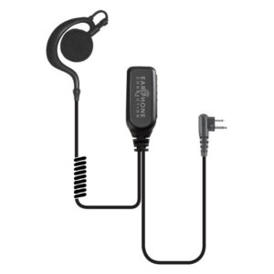 Owl Large-Speaker Earhook Lapel Microphone 2-Pin for Motorola R2
