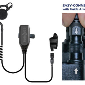 Owl Large-Speaker Earhook Lapel Microphone Easy-Connect for Harris 700P/P7100/P7130