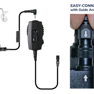 Chameleon Acoustic-Tube Dual-PTT Body Microphone Clear Replacement Coiled-Tube Easy-Connect