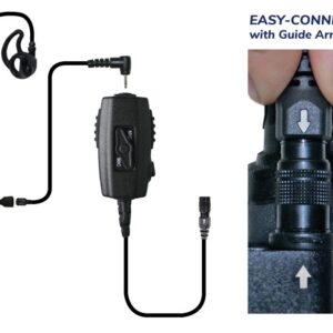 Chameleon Tubeless Dual-PTT Body Microphone Black Replacement Easy-Connect
