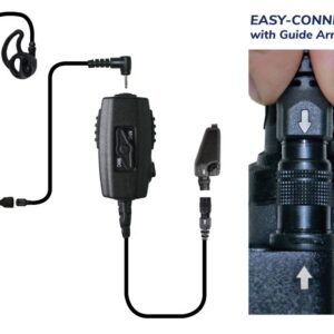 Chameleon Tubeless Dual-PTT Body Microphone Black Micro Sound Earpiece Easy-Connect for Kenwood VP5000/VP6000/VP8000