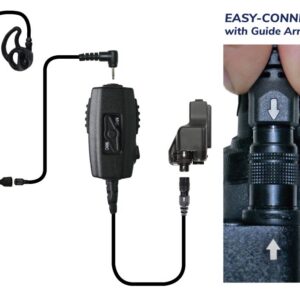 Chameleon Tubeless Dual-PTT Body Microphone Black Micro Sound Earpiece Easy-Connect for Motorola XTS1500/XTS2000/XTS2500