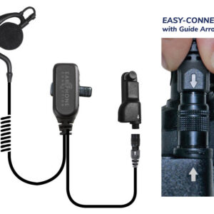 Owl Large-Speaker Earhook Lapel Microphone Easy-Connect for Motorola APX NEXT/APX1000/APX2000