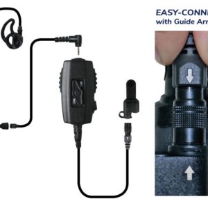 Chameleon Tubeless Dual-PTT Body Microphone Black Micro Sound Earpiece Easy-Connect for Tait