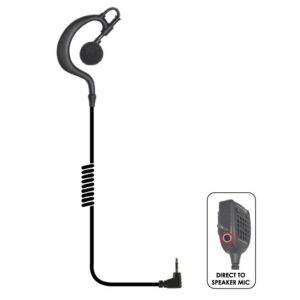 Rabbit Listen-Only Earhook Short-Tube Small-Speaker 2.5mm for 2.5mm Speaker-Mic Connector