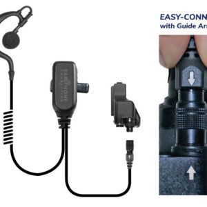 Falcon Earhook Lapel Microphone Small-Speaker Easy-Connect for Motorola XTS1500/XTS2000/XTS2500
