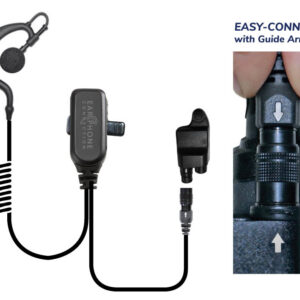 Falcon Earhook Lapel Microphone Small-Speaker Easy-Connect for Harris 700P/P7100/P7130