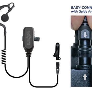 Falcon Earhook Lapel Microphone Small-Speaker Easy-Connect for Motorola HT750/HT1250/HT1250LS
